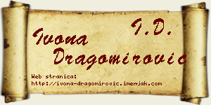 Ivona Dragomirović vizit kartica